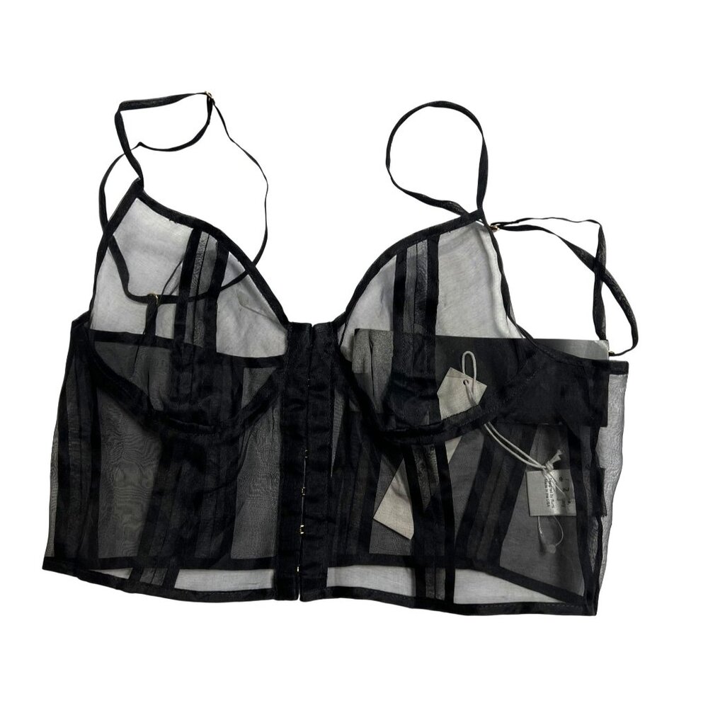 Are You Am I Sheer Bustier in Black